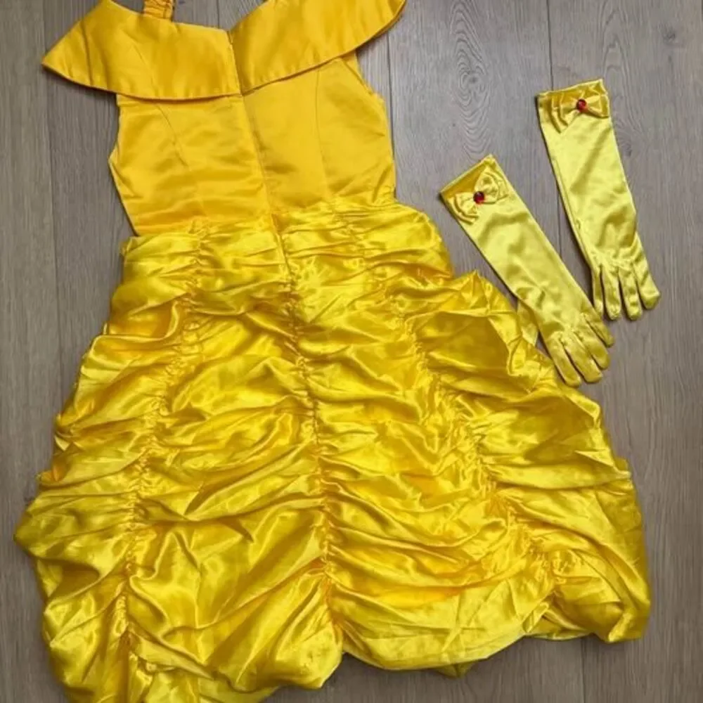 Belle inspired dress with matching gloves size 120cm or 5-6 yo